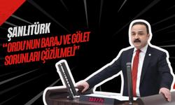 Şanlıtürk “ Ordu'nun Baraj ve Gölet Sorunları Çözülmeli”