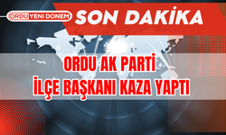 Ordu AK Parti İlçe Başkanı Kaza Yaptı!