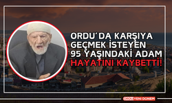 Ordu’da Karşıya  Geçmek İsteyen  95 Yaşındaki Adam Hayatını Kaybetti!