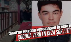 Ordu’da Kazara Arkadaşını Öldüren Çocuğa Verilen Ceza Şok Etti!