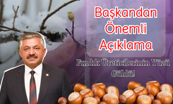 Başkandan Önemli Açıklama! Fındık Üreticilerinin Yüzü Güldü!