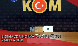 E-Sınavda Kopya Düzeneğiyle Yakalandı