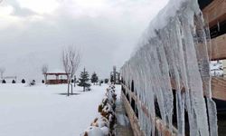 Gümüşhane’de hava buz kesti