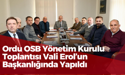 Ordu OSB Yönetim Kurulu Toplantısı Vali Erol’un Başkanlığında Yapıldı