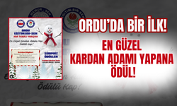 Ordu’da Bir İlk! En Güzel Kardan Adamı Yapana Ödül!