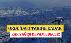 Ordu’da O Tarihe Kadar Kar Yağışı Devam Edecek