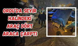 Ordu’da Seyir Halindeki Araç Dört Araca Çarptı