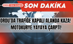 Ordu’da Trafiğe Kapalı Alanda Kaza! Motokurye Yayaya Çarptı!