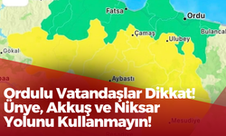 Ordulu Vatandaşlar Dikkat! Ünye, Akkuş ve Niksar Yolunu Kullanmayın!