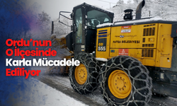 Ordu’nun O İlçesinde Karla Mücadele Ediliyor