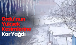 Ordu’nun Yüksek Kesimlerine Kar Yağdı