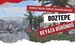 Ordu’nun Zirve Manzarası Boztepe, Beyaza Büründü