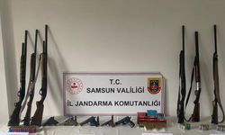 Samsun’da ruhsatsız silah ve mühimmat ele geçirildi