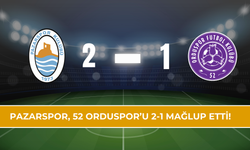 Pazarspor, 52 Orduspor'u 2-1 Mağlup Etti!