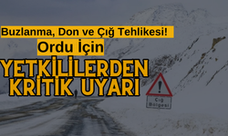 Buzlanma, Don ve Çığ Tehlikesi! Ordu İçin Yetkililerden Kritik Uyarı