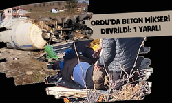 Ordu’da Beton Mikseri Devrildi: 1 Yaralı