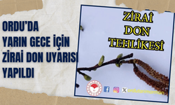 Ordu’da Yarın Gece İçin Zirai Don Uyarısı Yapıldı