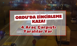 Ordu’da Zincirleme Kaza! 4 Araç Çarpıştı, Yaralılar Var