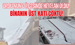 Ordu’nun O İlçesinde Heyelan Oldu! Binanın Üst Katı Çöktü! İşte O Anlar...