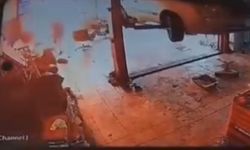 Sobaya benzin döktü, parlayan alevden son anda kurtuldu... O anlar kamerada