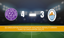 52 Orduspor-Pazarspor Maçında Penaltı Dramı: Turu 52 Orduspor Geçti!