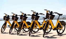 Atakum sahilinde pedal destekli elektrikli bisikletler hizmete girdi