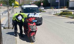 Motosikletten düşen sürücü yaralandı