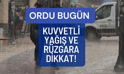 Ordu'da Bugün Kuvvetli Yağış ve Rüzgara Dikkat!