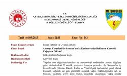 Samsun’da ’kuvvetli yağış’ uyarısı