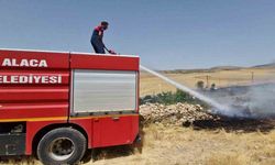 Alaca itfaiyesinden tarla yangınları için uyarı