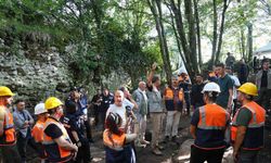 Artvin Valisi Ergün, Ciha Kalesi’ndeki kazı çalışmalarını inceledi