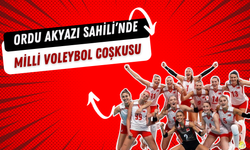 Ordu Akyazı Sahili’nde Milli Voleybol Coşkusu: Dev Ekranda Filenin Sultanları!