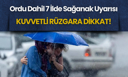 Ordu Dahil 7 İlde Sağanak Uyarısı