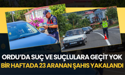 Ordu’da Suç ve Suçlulara Geçit Yok: Bir Haftada 23 Aranan Şahıs Yakalandı