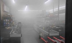 Amasya’da korkutan yangın: Marketi duman kapladı