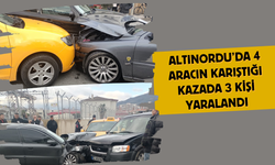 Altınordu’da 4 Aracın Karıştığı Kazada 3 Kişi Yaralandı