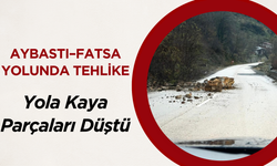 Aybastı–Fatsa Yolunda Tehlike: Yola Kaya Parçaları Düştü