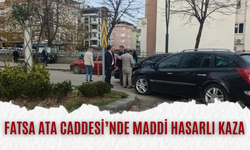 Fatsa Ata Caddesi’nde Maddi Hasarlı Kaza