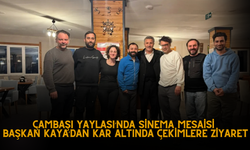 Çambaşı Yaylası’nda Sinema Mesaisi: Başkan Kaya’dan Kar Altında Çekimlere Ziyaret