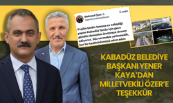 Kabadüz Belediye Başkanı Yener Kaya’dan Milletvekili Özer’e Teşekkür