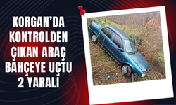Korgan’da Kontrolden Çıkan Araç Bahçeye Uçtu: 2 Yaralı