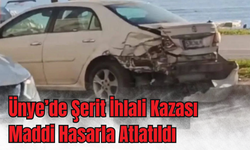 Ünye’de Şerit İhlali Kazası Maddi Hasarla Atlatıldı