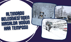 ALTINORDU BELEDİYESİ’NDEN KIRSALDA YOĞUN KAR TEMPOSU