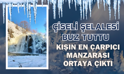 Çiseli Şelalesi Buz Tuttu: Kışın En Çarpıcı Manzarası Ortaya Çıktı
