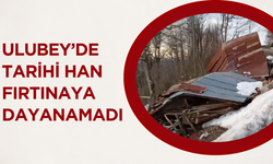 Ulubey’de Tarihi Han Fırtınaya Dayanamadı