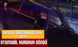 Samsun–Ordu Karayolunda Kaza Otomobil Hurdaya Döndü