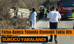 Fatsa–Kumru Yolunda Otomobil Takla Attı: Sürücü Yaralandı