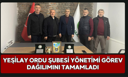 Yeşilay Ordu Şubesi Yönetimi Görev Dağılımını Tamamladı