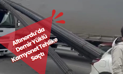 Altınordu’da Demir Yüklü Kamyonet Tehlike Saçtı
