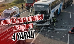 Ordu’da Yolcu Otobüsü Tıra Çarptı: 4 Yaralı